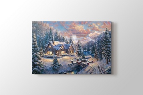 High Country Christmas  - Thomas Kinkade görseli.
