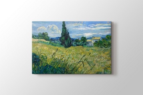 Green Wheat Field with Cypress görseli.