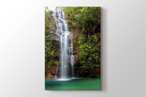 Santa Bárbara Waterfall at Alto Paraíso Brazil görseli.