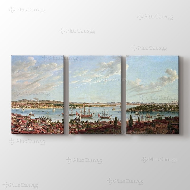 Boğaziçi ve Haliç panoramik 1770 görseli.