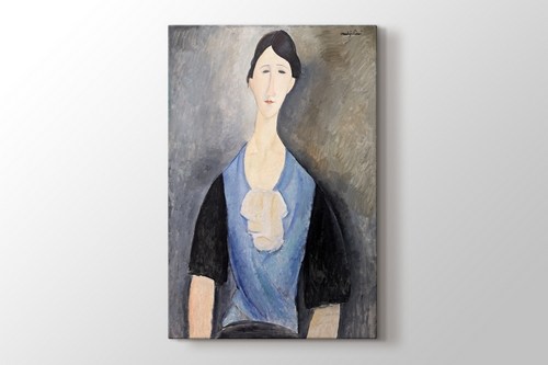 Young Woman in Blue görseli.