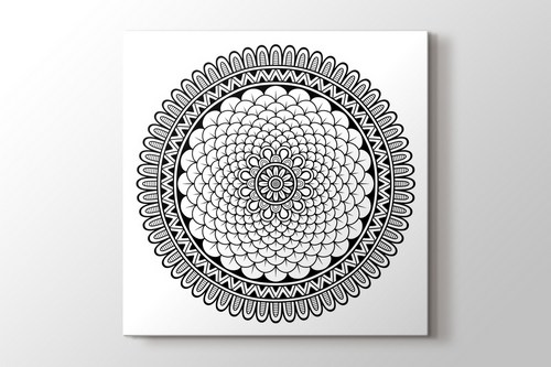 Radyal desenli mandala tablo görseli.