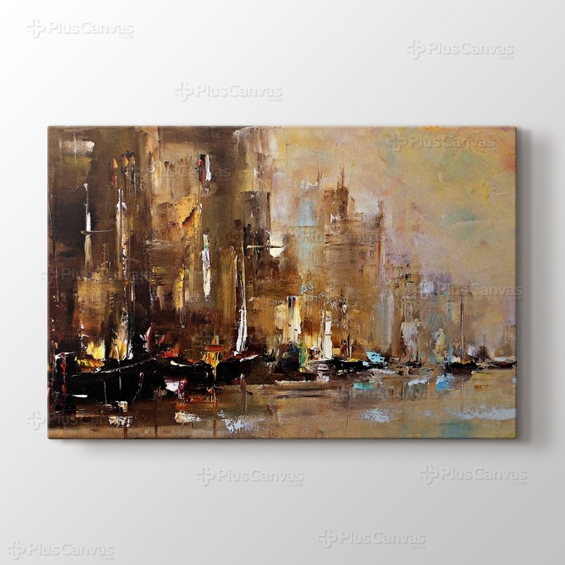 Yağlıboya Soyut Liman görseli.