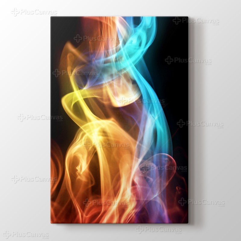 Renkli dijital alevler görseli.