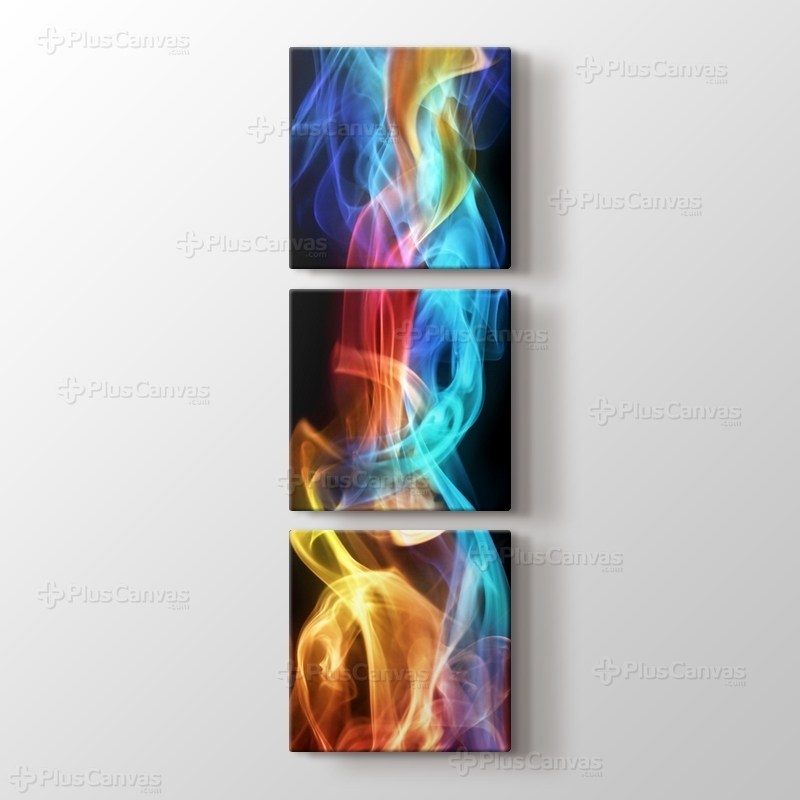 Renkli dijital alevler görseli.