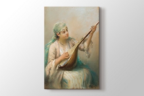 Woman Playing a String Instrument görseli.