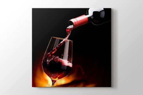 Pouring Wine By The Fireplace görseli.