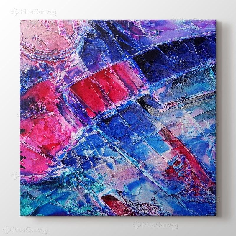 Blue pink purple abstract görseli.