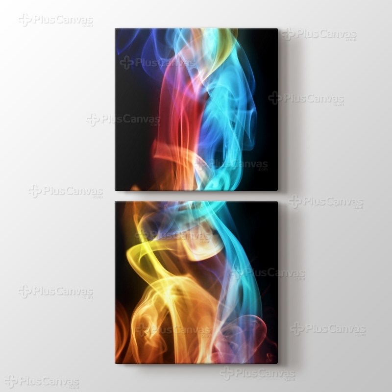 Renkli dijital alevler görseli.