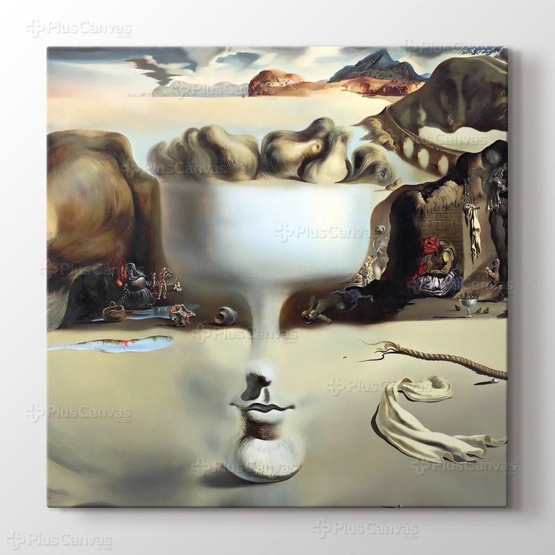 Apparition of a Face and Fruit Dish on a Beach 1938 görseli.