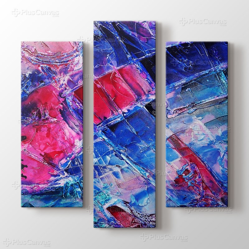 Blue pink purple abstract görseli.