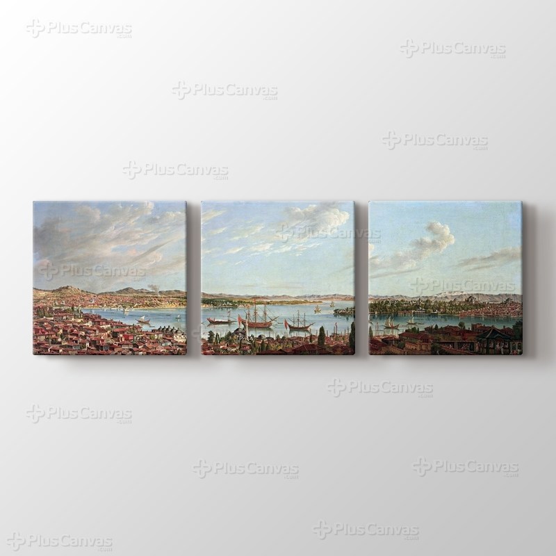 Boğaziçi ve Haliç panoramik 1770 görseli.