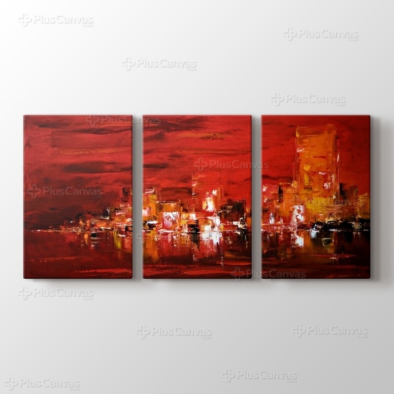 Yağlıboya Soyut Şehir görseli.