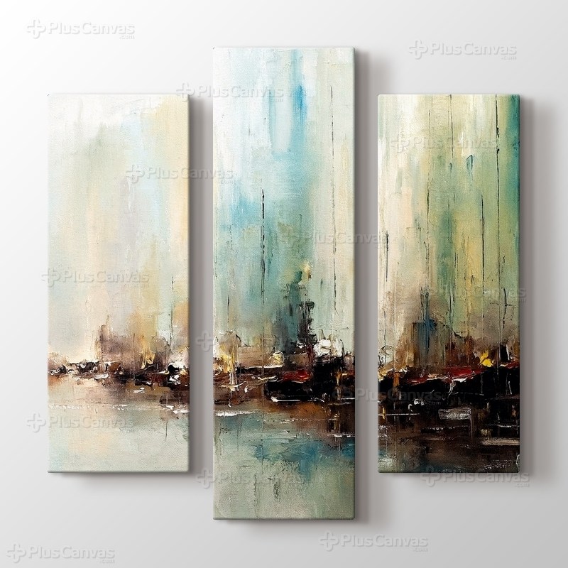 Yağlıboya Soyut Liman görseli.