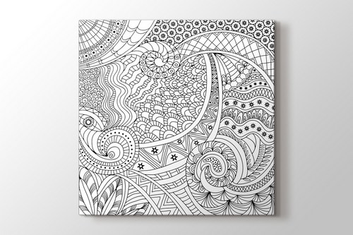 Soyut yıldızlı mandala tablo görseli.