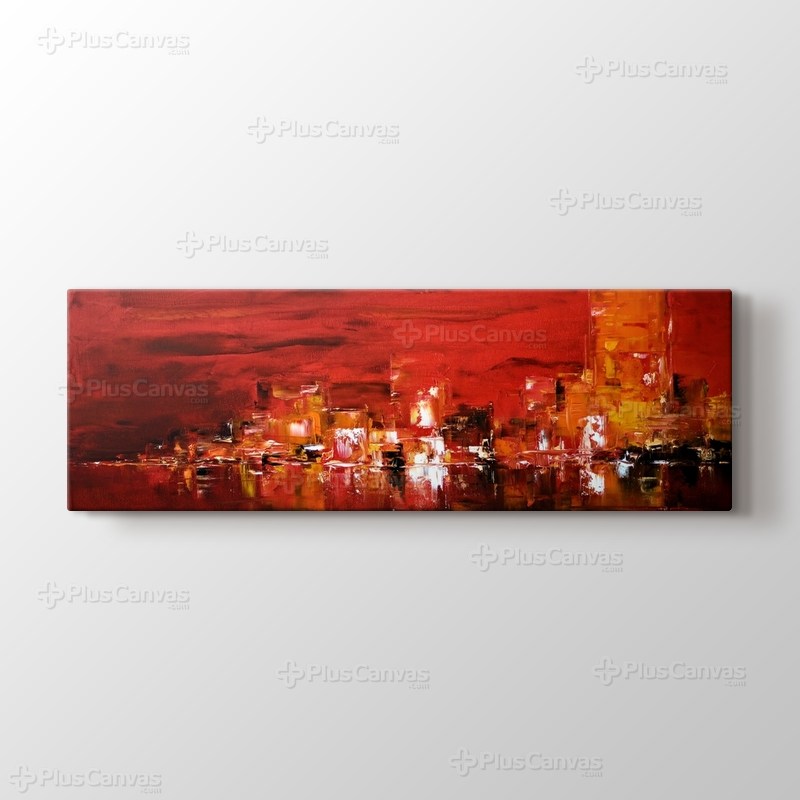 Yağlıboya Soyut Şehir görseli.