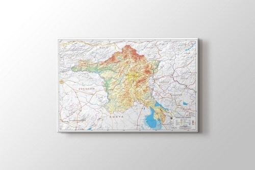 Ankara Fiziki İl Haritası görseli.