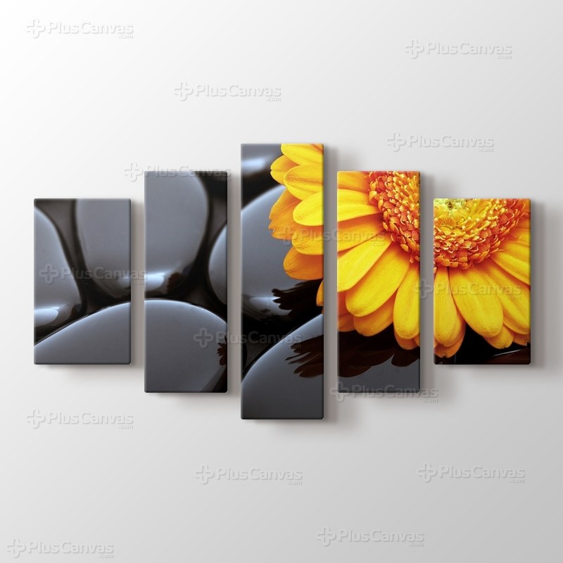 Black Pebbles and Flower görseli.