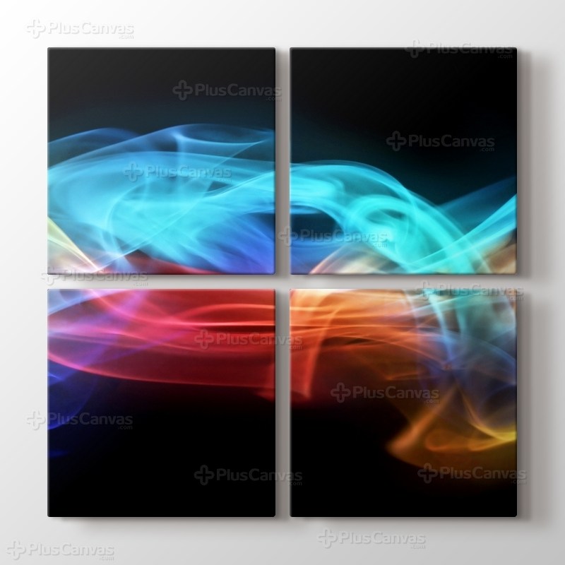 Renkli dijital alevler görseli.