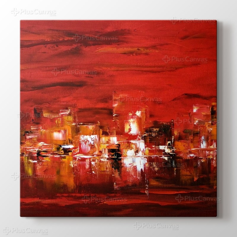 Yağlıboya Soyut Şehir görseli.