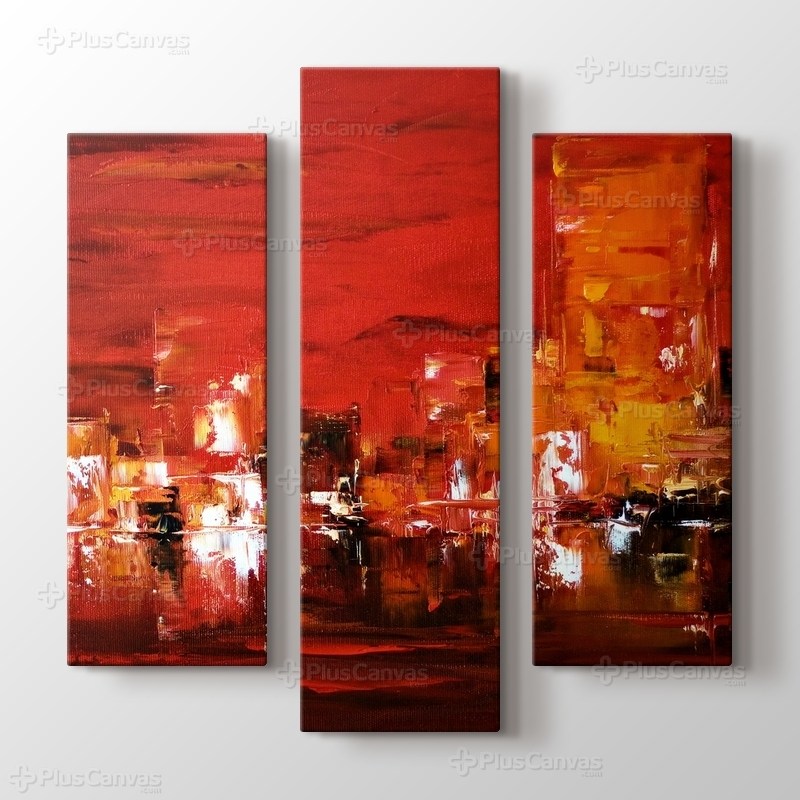 Yağlıboya Soyut Şehir görseli.