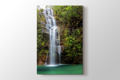 Santa Bárbara Waterfall at Alto Paraíso Brazil görseli.
