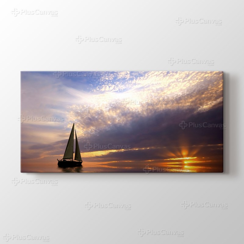 Beautiful Sunset and the Yatch görseli.