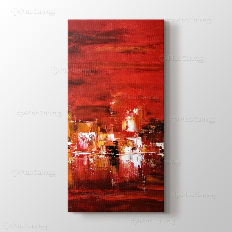 Yağlıboya Soyut Şehir görseli.