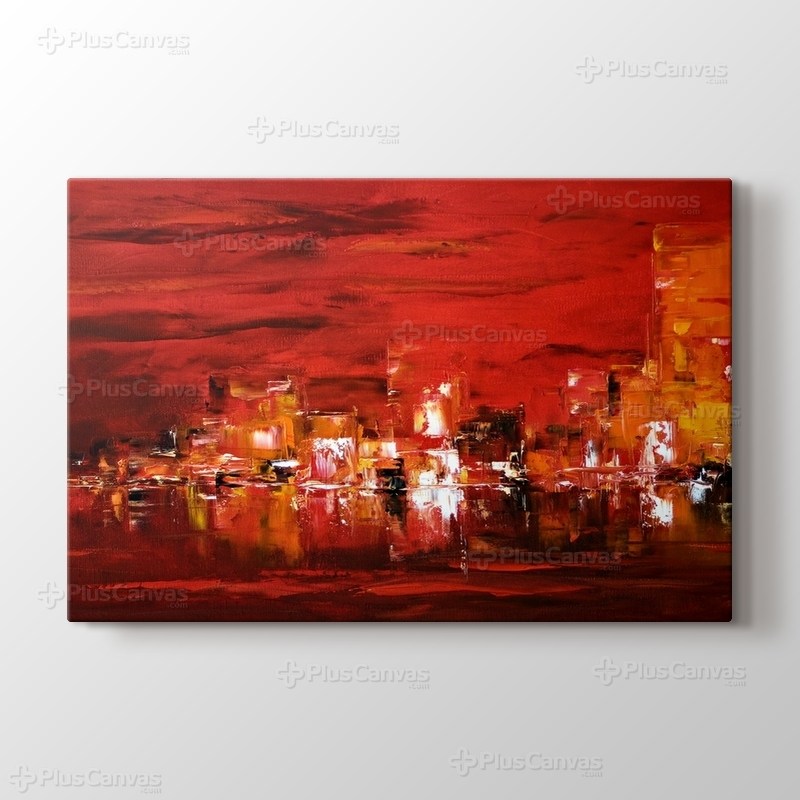 Yağlıboya Soyut Şehir görseli.