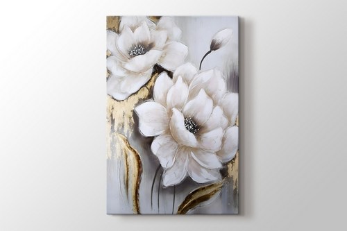 Yaldızlı Yağlıboya Çiçekler görseli.