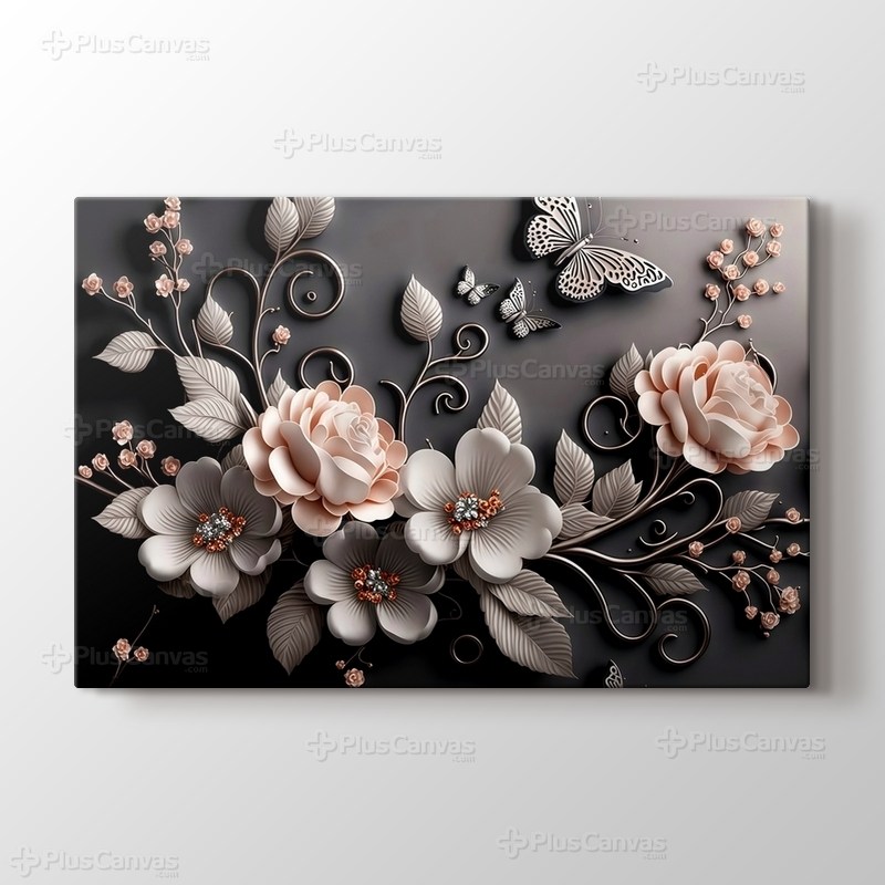 Kabartmalı Çiçekler görseli.