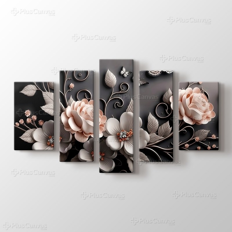 Kabartmalı Çiçekler görseli.