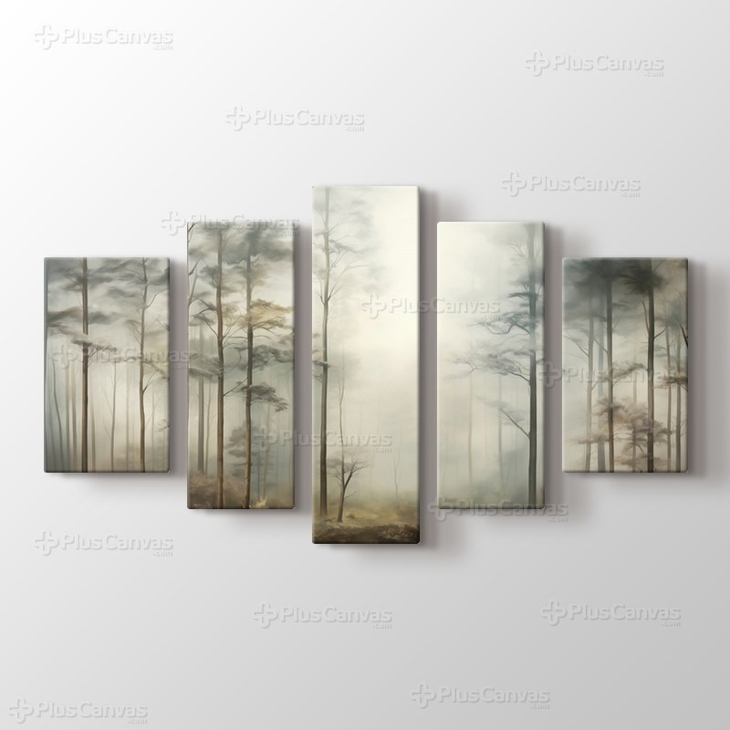 Sisli Orman Suluboya Tablo görseli.