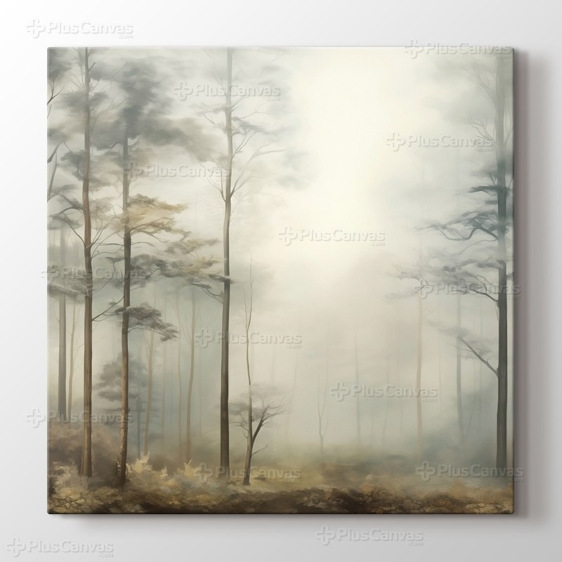 Sisli Orman Suluboya Tablo görseli.