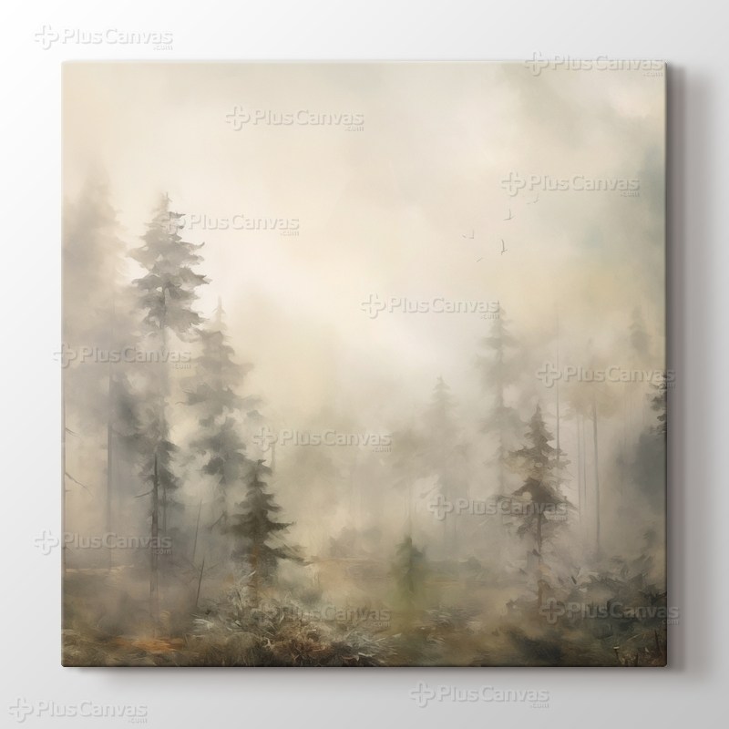 Çam Ormanı Suluboya görseli.