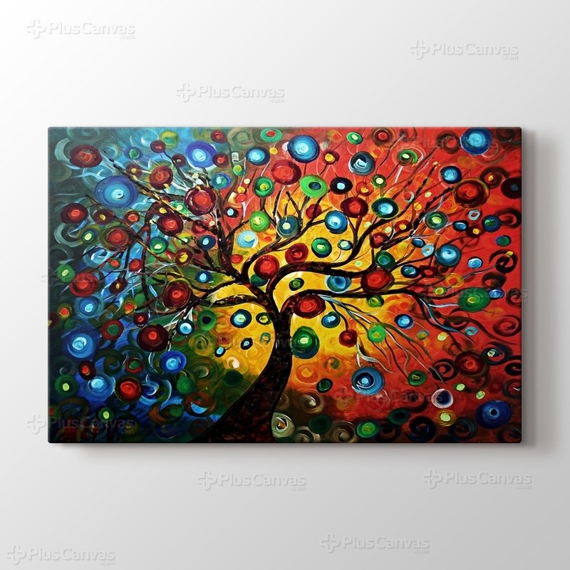 Renkli Soyut Ağaçlar - Abstract Tree görseli.