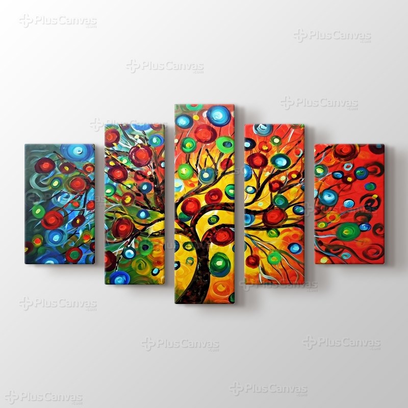 Renkli Soyut Ağaçlar - Abstract Tree görseli.