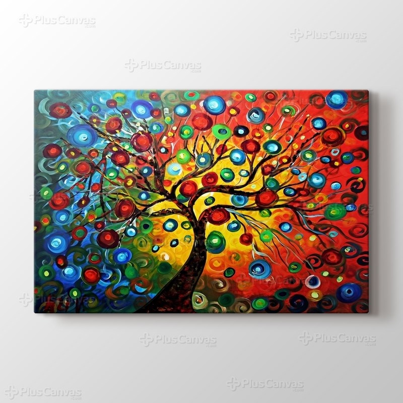 Renkli Soyut Ağaçlar - Abstract Tree görseli.