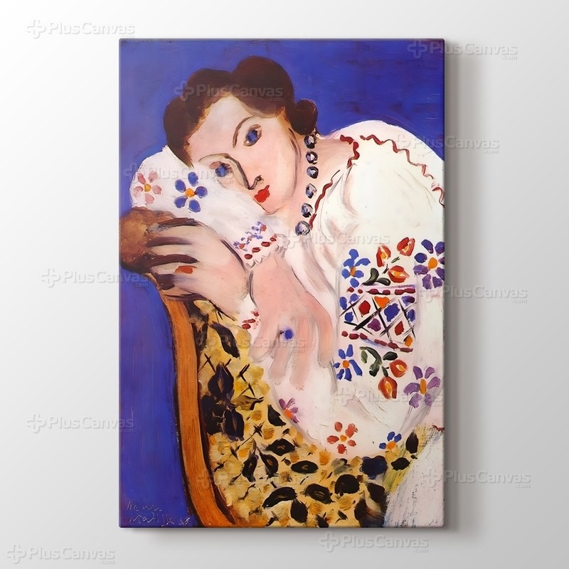 Woman in a Patterned Blouse • Henri Matisse görseli.