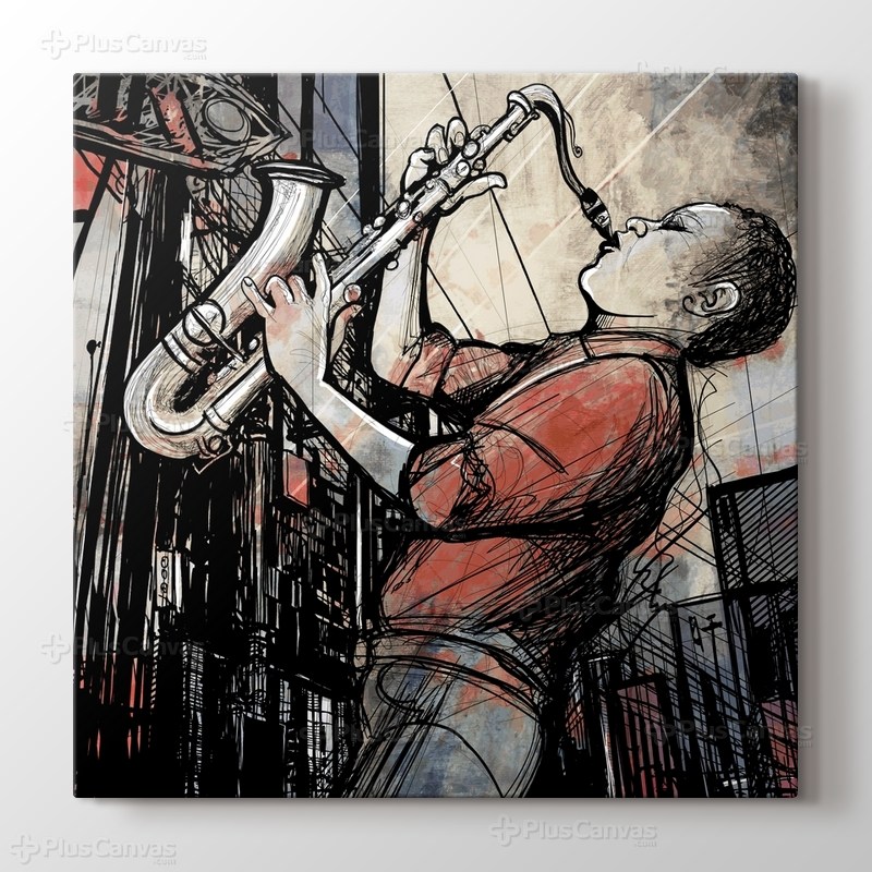 Sokaktaki Saksafon Sanatçısı görseli.