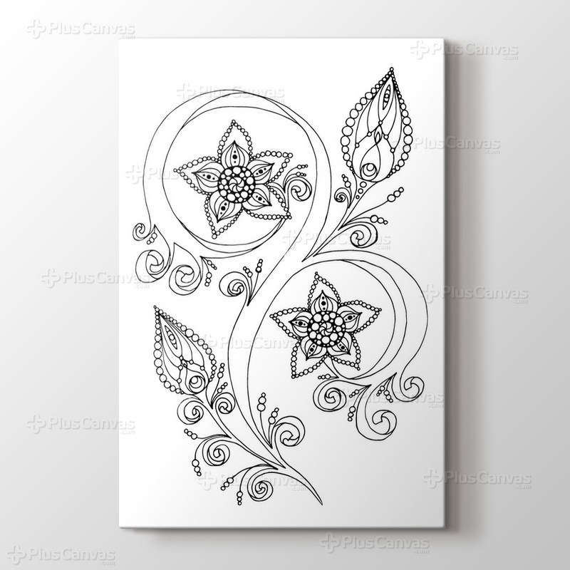 Yıldız çiçeği boyama tablo görseli.