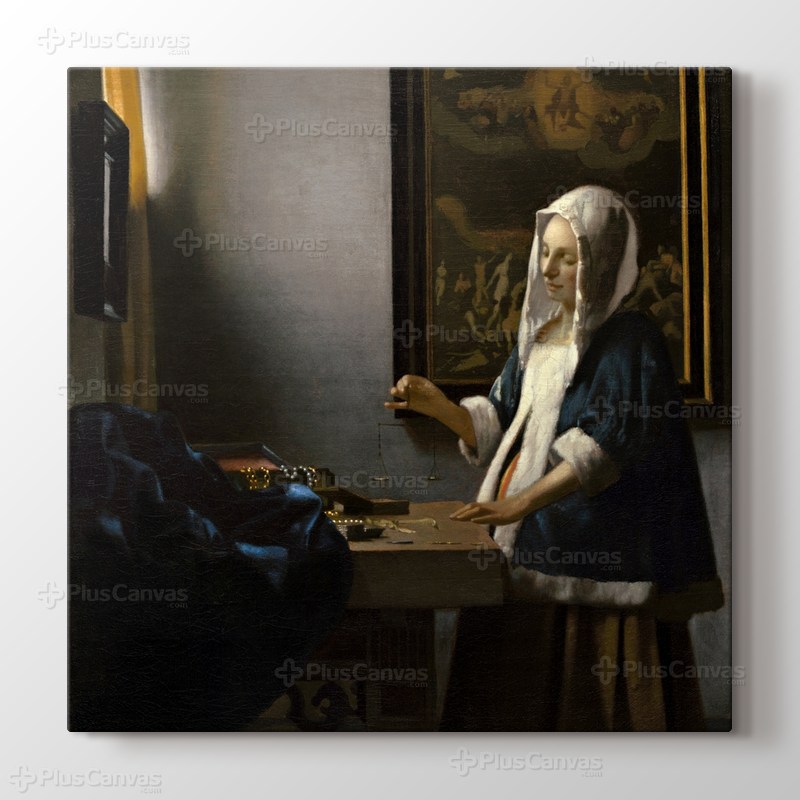 Woman Holding a Balance görseli.