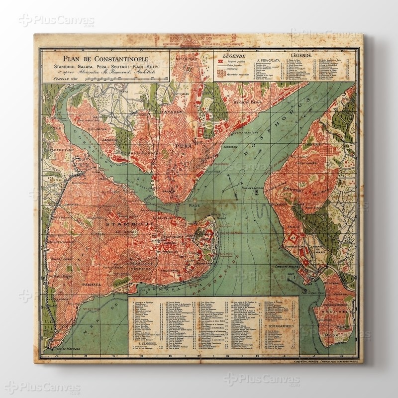 Eski İstanbul Haritası görseli.