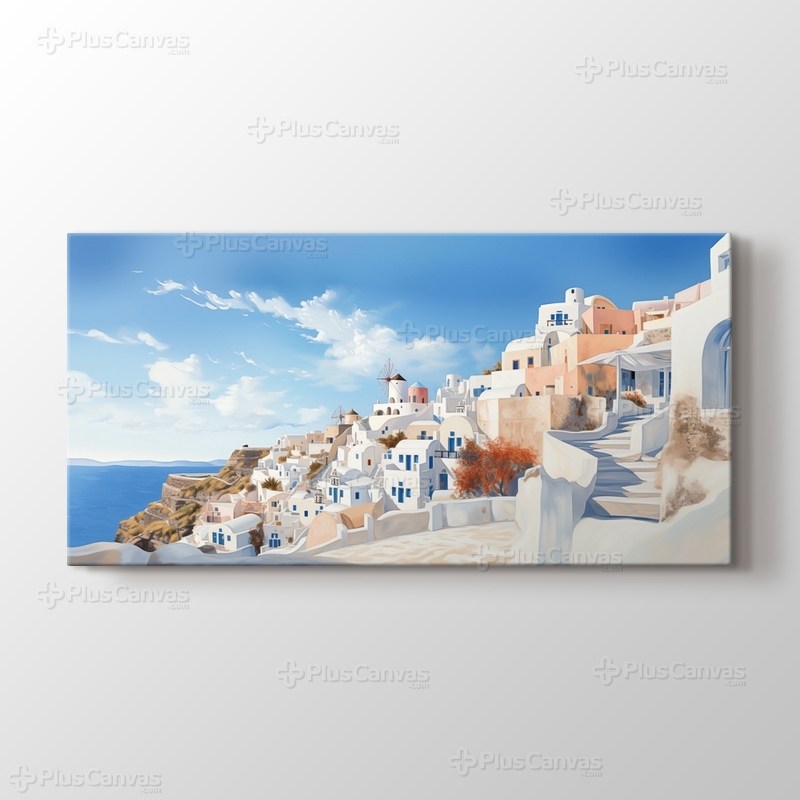 Santorini Yünanistan - Seyahat Tablo görseli.