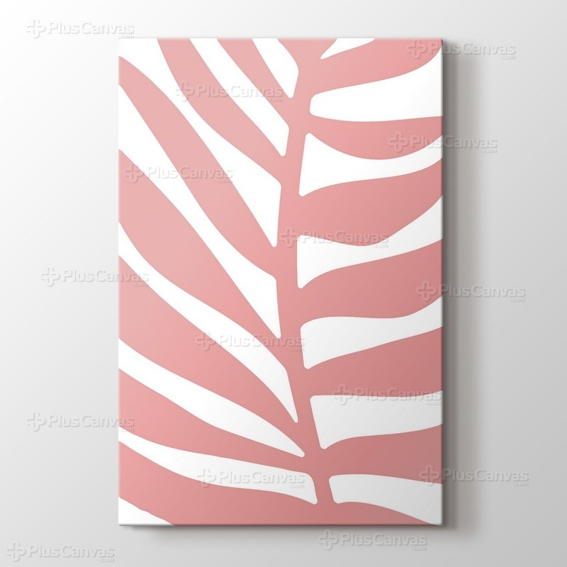 Somon Pembe Yaprak Kanvas görseli.