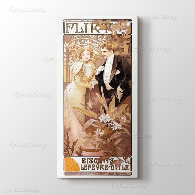 Alphonse Mucha - Flirt görseli.