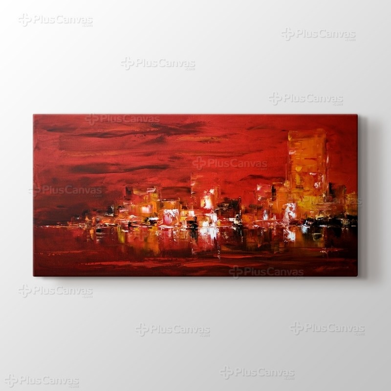 Yağlıboya Soyut Şehir görseli.