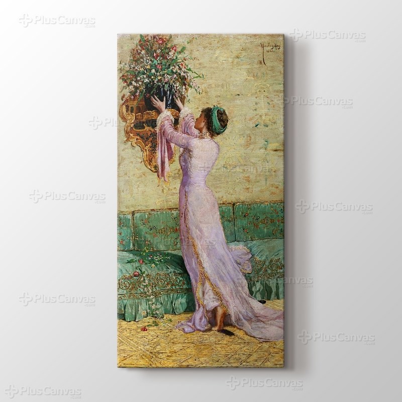 Vazo Yerleştiren Kız görseli.