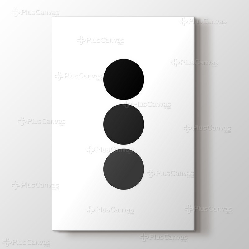 3 Siyah Nokta Kanvas görseli.