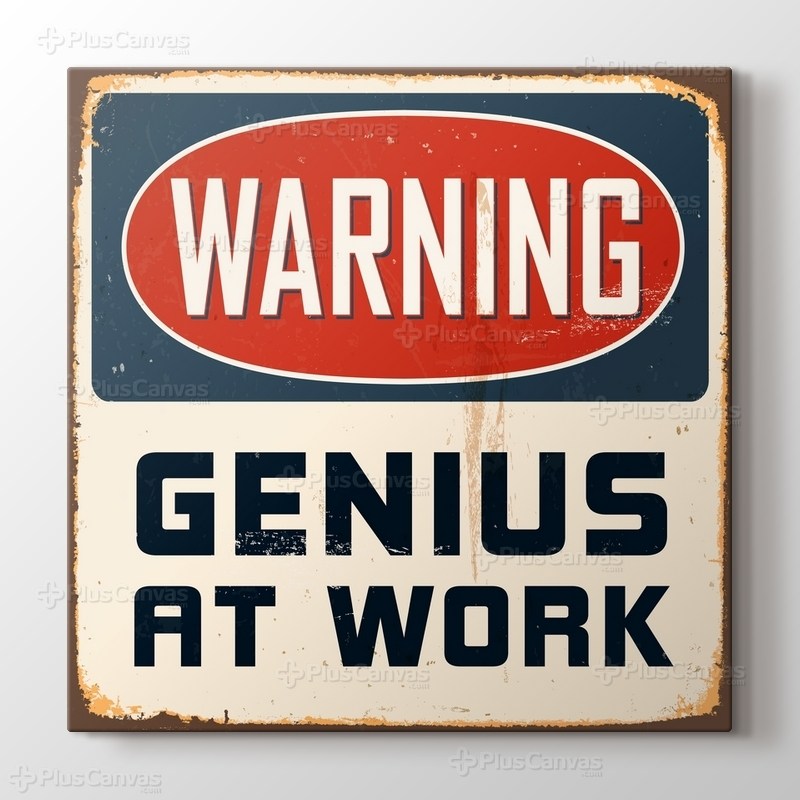 Warning Genius at Work görseli.